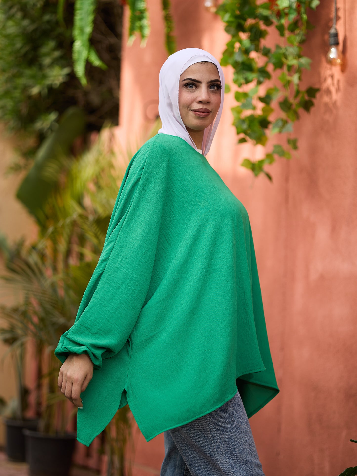Green Outing blouse