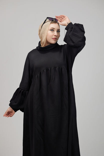 Winter Oversize Dress – Black