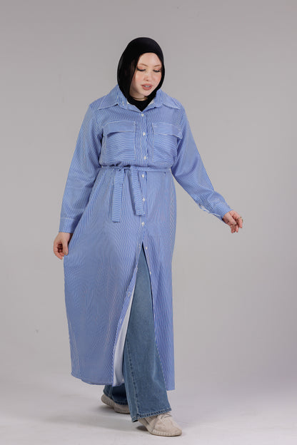 Blue chemise dress