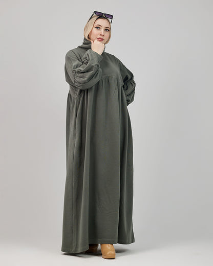 Winter Oversize Dress – Olive
