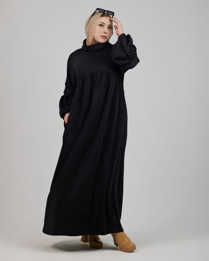 Winter Oversize Dress – Black