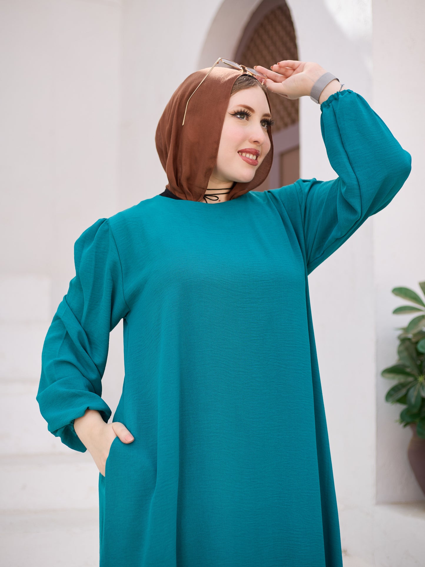 Teal Glowy Dress